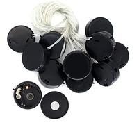 RUNCCI-YUN 10 pezzi CR2032 CR2035 Porta Batteria, Porta Batteria Bottone, Plastica, Con Cavo A Forma Di Batteria A Bottone Su/Interruttore Di Spegnimento Nero