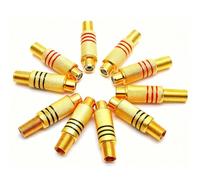 RUNCCI-YUN 10 Pezzi Jack RCA femmina,connettore a saldare RCA,Adattatore per Jack fono a placcate in oro,con molla,per dispositivi multimediali e CCTV