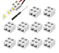 RUNCCI-YUN 10Pcs 5 V, 12 V, 24 V Connettore per striscia LED 2 pin 10mm per SMD 5050 5630 monochrom