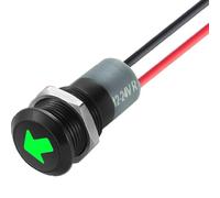 RUNCCI-YUN 12V-24V 12mm LED Pannello Pilota Cruscotto Spia Indicatore Lampada Auto Furgone Barca Indicatore Luminoso Lampada Pilota Cruscotto (verde)