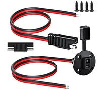 RUNCCI-YUN 12V-24V Cavo SAE,2 pin SAE Extension Cord attacco rapido e scollegato 0.5m +presa di alimentazione SAE SAE Power Cavo di Prolunga per Autoveicoli,per Caricabatterie del Generatore Solare