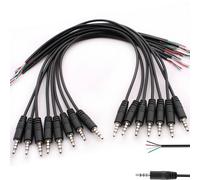 RUNCCI-YUN 15Pcs connettore jack 3.5mm,connettori jack 3,5 a saldare,connettore audio jack 3,5mm, jack 3.5mm 4 poli jack stereo per cuffia/microfono，Lunghezza del cavo: 30cm