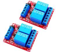 RUNCCI-YUN 2 Pezzi Modulo Relè a 2 Canale 24V,Scheda Relè 24V con Fotoaccoppiatore scheda di espansione trigger Alto e Basso,per Raspberry Pi e scheda Arduino