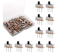 RUNCCI-YUN 200Pcs interruttore a scorrimento,Micro Interruttore a Scorrimento Verticale SPDT 3 Pin 2 Posizioni 0,5A 50V 1P2T Interruttore A Levetta PCB DIY Pannello Interruttore Scorrevole
