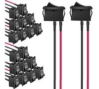 RUNCCI-YUN 20pcs Interruttore a Bilanciere ON/OFF, Mini Interruttore a Levetta interruttore 12v ON/OFF,6A/250V 10A/125V AC Interruttore Pulsante per Auto, Barche, Elettrodomestici（ nero）
