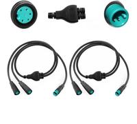 RUNCCI-YUN 2Pezzi connettore di Prolunga Splitter a Y a 5Pin Ebike,Cavo Spina Femmina e Maschio 1 a 2 Connettore Impermeabile a 5 Pin