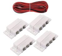 RUNCCI-YUN 4 set Interruttore Magnetico, Contatto Magnetico For Porta/Switch Reed/normalmente aperto chiuso NC NO Porta Sensore Magnetico Aallarme Sensori di Porte e Finestre per luce DC 5V 12V 24V