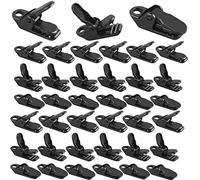 RUNCCI-YUN 40Pcs/ sac Noir Tente Clips, coupe-vent pour auvent Colliers de serrage Plastique Vent Corde auvents Clip Tente de camping SE fixe pour extérieur