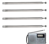 RUNCCI-YUN 4pcs Antenna FM，DAB Antenna Telescopica，telescopiche Antenna acciaio inox 7 sezioni telescopica Antenna per Ricezione DAB AM/FM Stereo