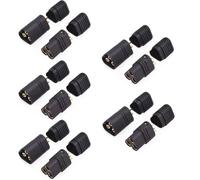RUNCCI-YUN 5 Paia MT60 3Pin 3.5MM RC Maschio Femmina Batteria Lipo Connettor RC ESC a Spina Motore per Batteria RC(Nero)