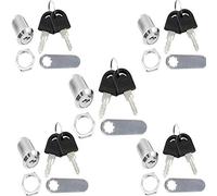 RUNCCI-YUN 5 Pezzi Serratura a Cilindro, Locks Adatto per Cassetta Postale, Cassetto, Armadietto, Armadio, Cassetta Postale e così Via.Ogni Serratura ha Chiavi Diverse con 2 Chiavi (20mm)