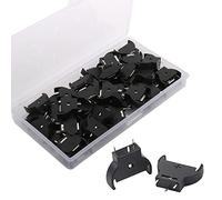 RUNCCI-YUN 50PCS Portable CR2032 CR2025 Porta Batteria Rotondo in Plastica, 3V Portabatterie A Bottone, Generale Coin Batteria a Bottone Presa Adattatore 3 Pin (Nero)