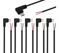 RUNCCI-YUN 6Pcs Connettore USB Type-C, Angolo Retto 90 Gradi, Cavo Pigtail USB