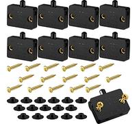 RUNCCI-YUN 8 Pezzi Interruttore Armadio per Porte Luce Push Porta di Contatto 250V 1A per Armadietti Switch (Nero)