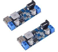 RUNCCI-YUN DC 6V 9V 12V 24V to DC 5V 5A Convertitore Buck USB Module 9V-36V Step Down to DC 5V Transformer Dual Output Voltage Regulator Power Module (confezione da 2 pezzi)