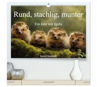 Rund, stachlig, munter - Ein Jahr mit Igeln (hochwertiger Premium Wandkalender 2026 DIN A2 quer), Kunstdruck in Hochglanz: Der ultimative Igel - Kalender!