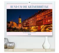 Rund um die Krämerbrücke - Ein Stück Mittelalter in Erfurt (hochwertiger Premium Wandkalender 2026 DIN A2 quer), Kunstdruck in Hochglanz: Ein ... bei Nacht in einem wunderschönen Kalender