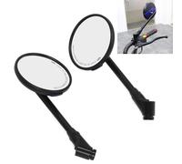 Runder Motorrad-RÃ¼ckspiegel im Carbonfaser-Stil, 360 drehbar, blau