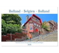 Rundreise kreuz und quer durch Holland und Belgien (Tischkalender 2026 DIN A5 quer), CALVENDO Monatskalender: Mit dem Wohnmobil zu den schönsten ... nach Belgien und wieder zurück nach Holland.