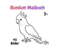Rundum Malbuch 3+: Ein ruhiges Tier-Malbuch mit leicht realistischen Illustrationen echter Tiere. Besonders: Das Buch darf rundum bemalt werden inklusive Cover und Rückseite.