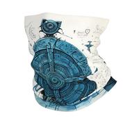 Rune Antiche Vichinghe Blu Norvegesi Donna Uomo Bandana Traspirante Sciarpa A Tubo Multiuso Decorazione Facciale per Ciclismo Escursionismo Pesca