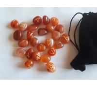 RUNE CELTICHE FUTHARK vichinghe CORNIOLA + EBOOK cd divinazione cristallo pietra