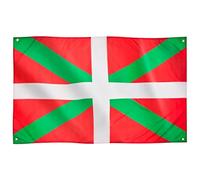 Runesol bandiera dei Paesi Baschi, 91 x 152 cm, 3 piedi x 1,5 m, basca, 4 occhielli, Bilbao, bandiere premium, interno, esterno