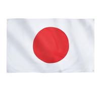 Runesol Bandiera del Giappone, 91 x 152 cm, 91 x 152 cm, 4 occhielli, occhiello in ogni angolo, bandiera giapponese, Nisshōki, bandiera del sole, Hinomaru, bandiere premium, dentro, esterno, giorno