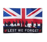 Runesol Bandiera Giornata della Memoria, 91x152cm, 3ft x 5ft, 4 Occhielli, Bandiera Rememberance Day, Bandiera Giornata dell'Armistizio, Bandiera Poppy Day, Bandiera della Memoria