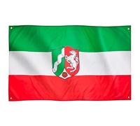 Runesol Bandiera Nord Reno Westfalia, 91x152cm, 3ft x 5ft, Düsseldorf, 4 occhielli, Renania, Bandiera della regione Germania, Bandiere Premium, Interno, Esterno