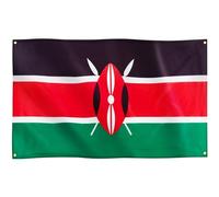 Runesol Kenya Bandiera 91x152cm, 3ft x 5ft with 4 Occhielli, 1 Occhiello in Ogni Angolo, Keniota, Kirinyaga, Africa Orientale, for Interno and Esterno, Kenia