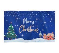 RunesolBandiera Natalizia 91x152cm 3ft x 5ft 4 Occhielli Buon Natale Babbo Natale Invernale Qualità Interno Esterno