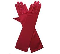RUNHENG Guanti da donna in raso con finitura setosa lunga 45 cm, Rad, Taglia unica