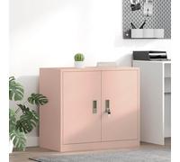 Runheo Armadio portaoggetti, colore rosa, in acciaio, 80 x 40 x 70 cm, con porta richiudibile e molto spazio, robusto armadio da ufficio, ideale per l'organizzazione dell'ufficio domestico e dello