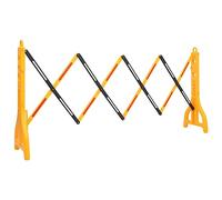 Runheo Barriera per il traffico pieghevole, giallo e nero, in PE, 250 x 38 x 96 cm, per esterni, riflettente, resistente alle intemperie, segnale stradale e segnale di avvertimento per limitazione