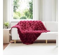 Runheo Coperta antiscivolo in pelliccia di coniglio artificiale, in poliestere, 130 x 150 cm, 4 pezzi, morbida e calda, per divano, letto, soggiorno, traspirante e soffice, per inverno e campeggio