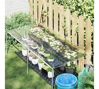 Runheo Copertura per piante in PVC trasparente, 1 x 2 m, con telone impermeabile, antistrappo e versatile, per la cura del giardino, pacciamatura, copertura per aiuole, protezione delle piante e