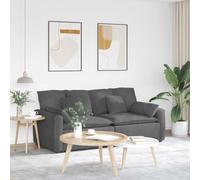 Runheo Divano modulare con cuscino, in tessuto a coste grigio scuro, 224 x 105 x 64 cm, 2 posti, con braccioli e imbottitura, come divano aggiuntivo e paesaggio per soggiorno