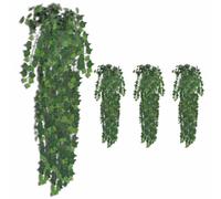 Runheo Edera artificiale, 4 pezzi, lunghezza 90 cm, con 339 foglie verdi, piante in plastica realistiche per interni ed esterni, decorazione facile da pulire, per soggiorno, camera da letto, balcone e