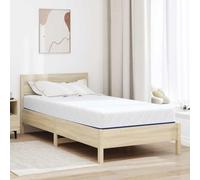 Runheo Materasso Bianco e Blu con Tessuto Jacquard 100x200 cm Memory Foam Ergonomico Traspirante con Rivestimento Lavabile per Camera da Letto e Letto Ospite Reversibile contro Mal di Schiena