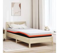 Runheo Materasso Bianco Nero 100x200 cm Tessuto Jacquard con Memory Foam e Gel Foam Ergonomico Traspirante Reversibile per Camera da Letto Letto per gli ospiti contro mal di schiena