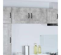 Runheo Mobile da cucina in legno grigio cemento, 50 x 31 x 40 cm, 2 pezzi, con 2 ante e 4 ripiani, versatile per sala da pranzo, dispensa, bar, isola e molto altro ancora