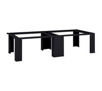 Runheo Piattaforma per lavatrice in acciaio nero, 127 x 54,5 x 32,5 cm, 2 pezzi, interni regolabili con piedini protettivi, base stabile per lavatrice e asciugatrice, per lavorare comodamente