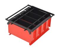 Runheo Pressa per bricchette di carta, in acciaio, 38 x 31 x 18 cm, nero e rosso, per spremere carta riciclata, combustibile per stufa, braciere, robusto strumento da forno, risparmio delle risorse