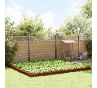 Runheo Recinzione per lumache, 20 pezzi, in acciaio inossidabile, resistente alle intemperie, 100 x 3,5 x 25 cm, per aiuole e prato, per giardino, recinzione flessibile per aiuola, palizzata