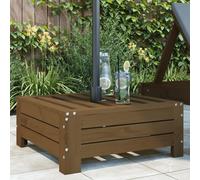 Runheo Rivestimento per supporto per ombrellone in legno di pino marrone miele, resistente alle intemperie, massiccio, 63,5 x 63,5 x 26 cm, per giardino, terrazza, balcone, base stabile con foro per