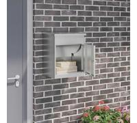 Runheo Scatola per pacchetti, colore nero, in acciaio zincato, 47,5 x 38 x 59 cm, con serratura, per giardino, casa, porta d'ingresso ed esterni, resistente alle intemperie e impermeabile, per riporre