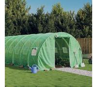 Runheo Serra con telaio in acciaio verde, 36 m², 12 x 3 x 2 m, resistente alle intemperie, con pellicola in PE, tenda in pellicola per la coltivazione di ortaggi, pomodori e svernamento delle piante