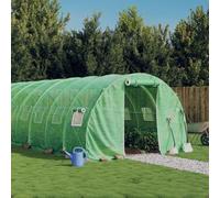 Runheo Serra con telaio in acciaio verde, 60 m², 20 x 3 x 2 m, resistente alle intemperie, con pellicola in PE e porta con cerniera, per la coltivazione di ortaggi, pomodori e protezione delle piante