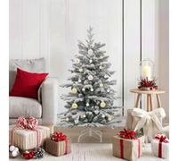 Runheo Set di 40 palline di Natale in plastica bianca e oro, decorazioni per albero di Natale con palline, stelle, cuori, ideali per la decorazione dell'albero di Natale, l'Avvento, l'inverno, idee